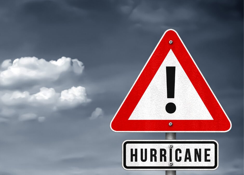 Hurricane warning signage